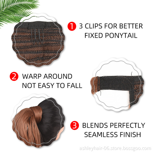 Julianna 613 Ash Blonde Synthetic Accessories Yaki Ponytail Extensions Water Short Loose Weave Clip In Wrap Around Ponytail